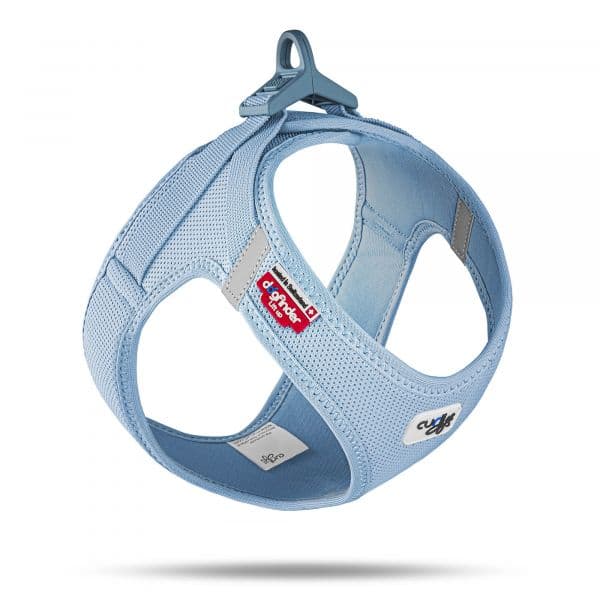 Curli Peitoral Clasp Air Mesh Azul Claro Cães L Azul Claro