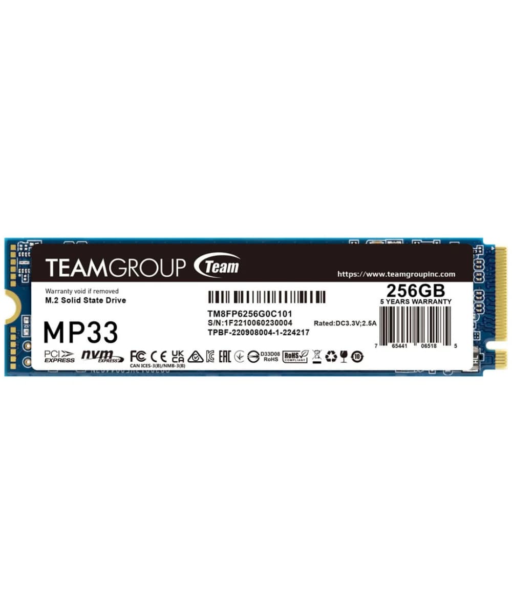 SSD Team Group 256GB MP33 M.2 NVMe - TM8FP6256G0C101