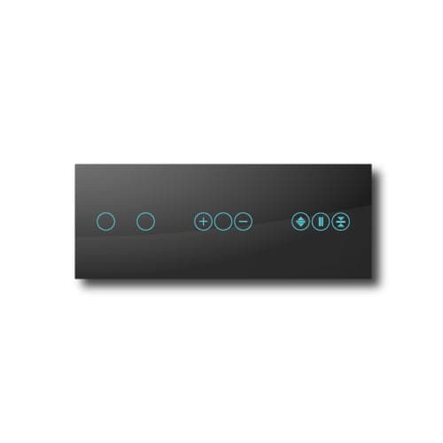 Smartify vPRO Espelho Triplo (2 botões + Dimmer + Estores) Preto - SYPE3021DESPR