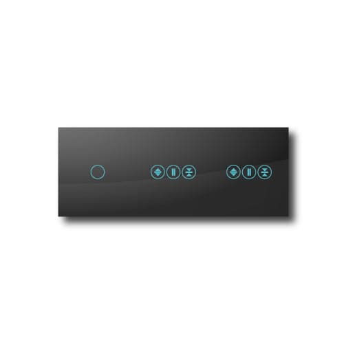 Smartify vPRO Espelho Triplo (1 botão + Estores + Estores) Preto - SYPE301ESESPR