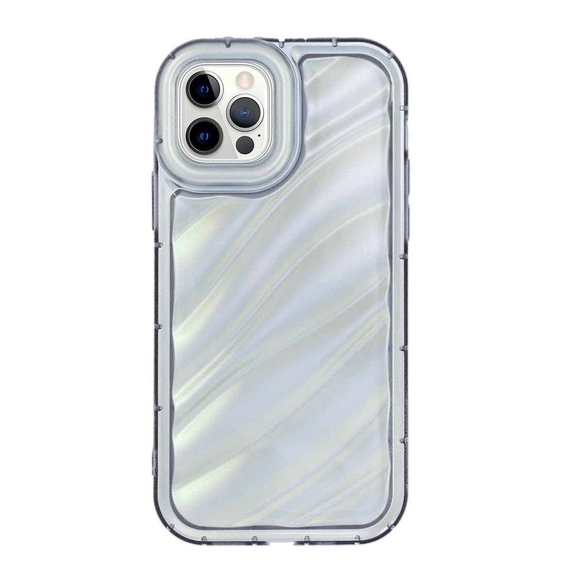 Capa Silicone Efeito Ondulado iPhone 13 Pro Branco