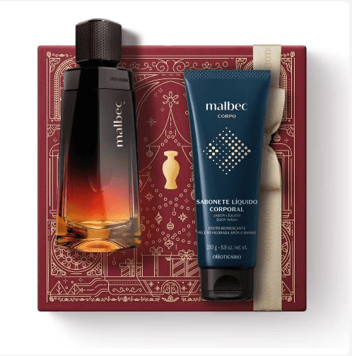 O Boticário Malbec X Man Eau de Toilette 100ml + Malbec X Gel de Duche 2 em 1 250g Coffret