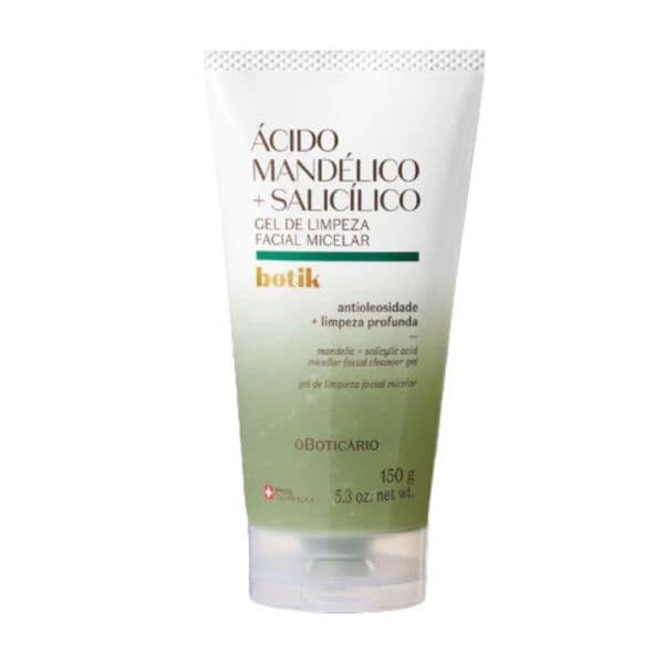 O Boticário Gel de Limpeza Facial Micelar Ácido Mandélico + Salicílico Botik 150g