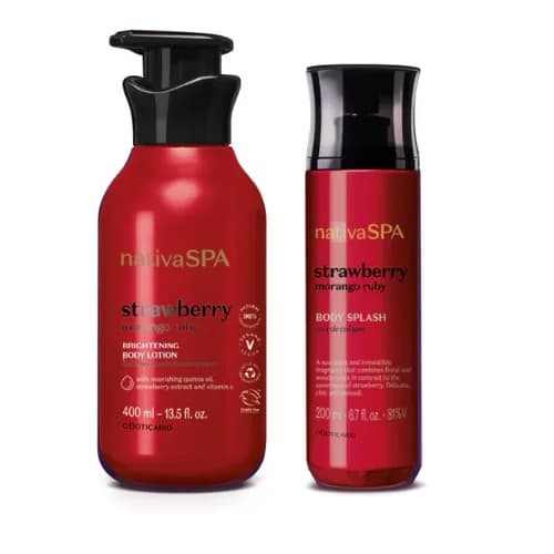 O Boticário Body Splash Nativa Spa Morango Ruby 200ml (Original)