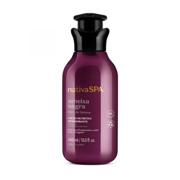 O Boticário Dia do Amor Nativa Spa Ameixa Loção Corporal Hidratante 400ml + Óleo Hidratante 200ml Coffret