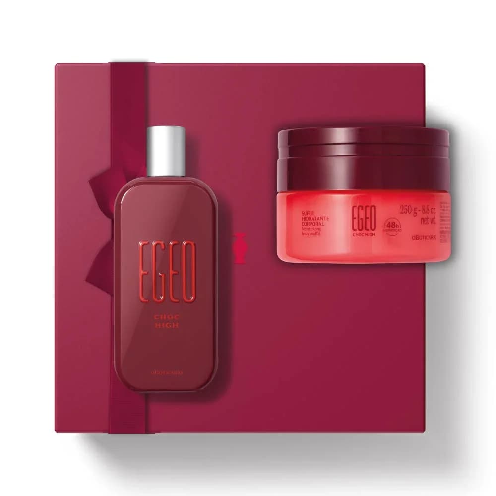 O Boticário Egeo Choc Eau de Toilette 90ml + Loção Hidratante Corporal Cuide-se Bem Deleite 400ml Coffret
