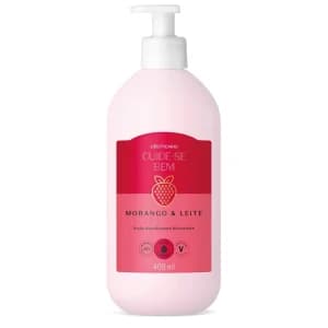 Loção Hidratante Corporal Cuide-Se Bem Morango e Leite O Boticário 400ml