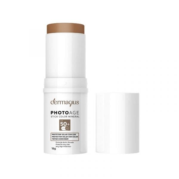 Protetor Solar Dermagius Photoage Stick Color Mineral FPS50+ Médio 16g