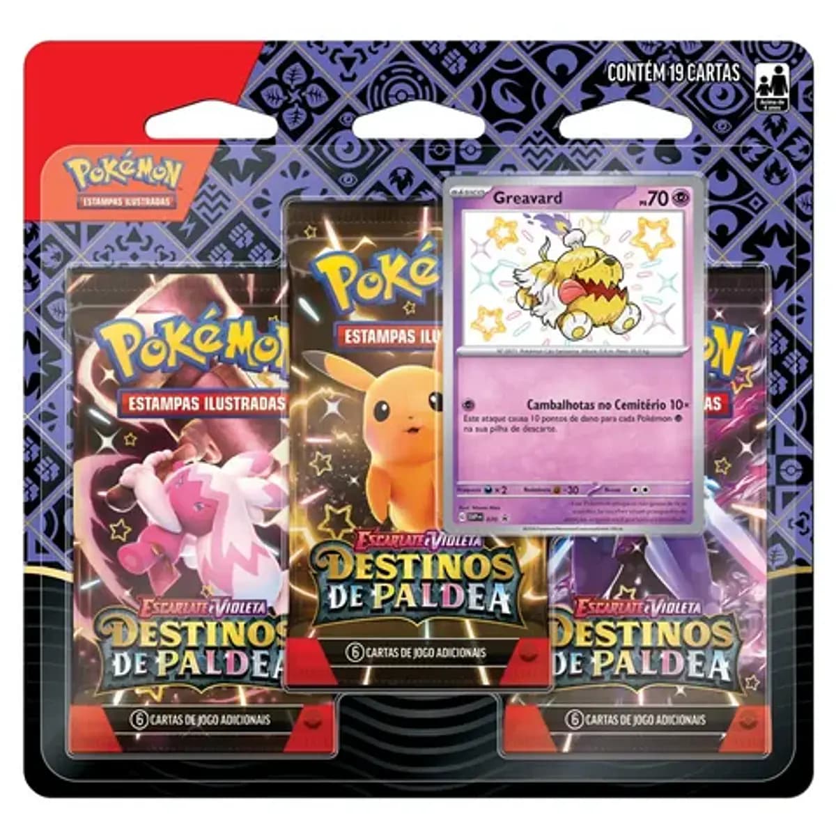 Pokémon Destinos de Paldea - Greavard 3 Booster