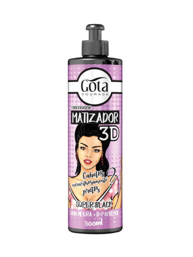 Gota Dourada Condicionador Matizador 3D 300ml Super Black