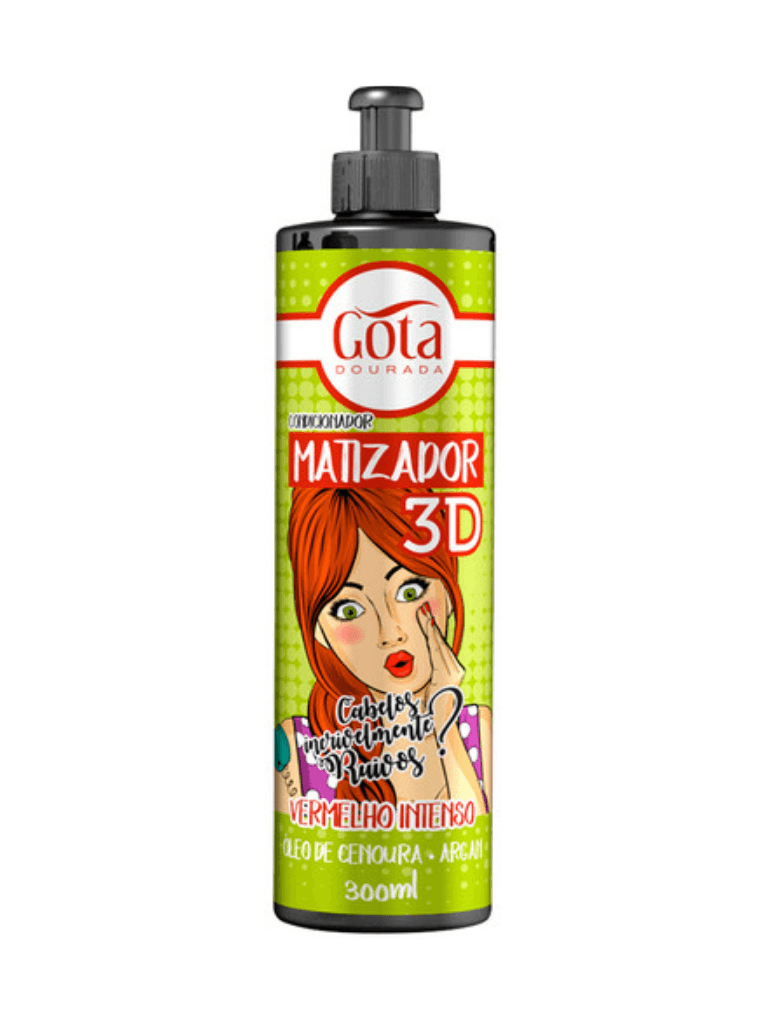 Gota Dourada Condicionador Matizador 3D 300ml Vermelho Intenso
