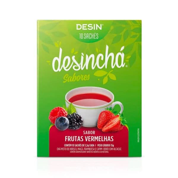 Desinchá Sabor Frutos Vermelhos 10 Saquetas