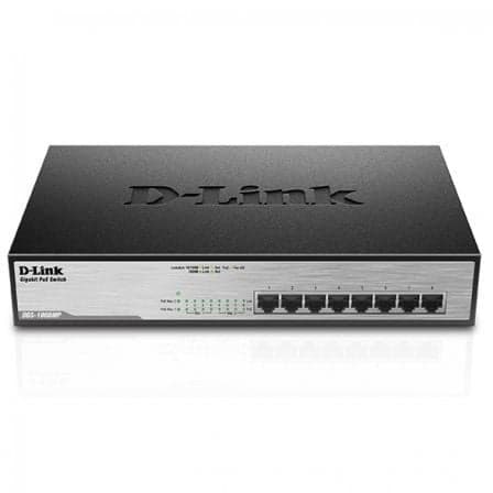 D-Link 8 Portas 1000Mbps Desktop Switch Gigabit PoE+ - MEGAONLINE