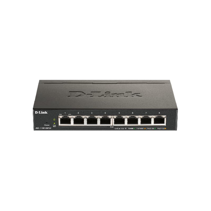 Switch D-Link DGS-1100-08PV2 8-Port Gigabit PoE Smart Managed - MEGAONLINE
