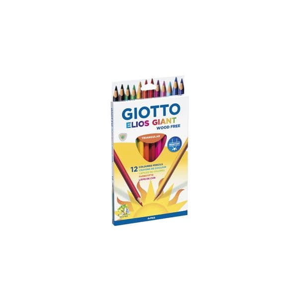 Giotto Lápis de Cor Elios Giant Triangular 12 un.