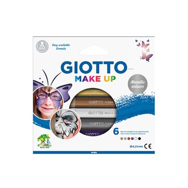 Giotto Lápis Facial Metalizadas 6 Cores 1Unidade