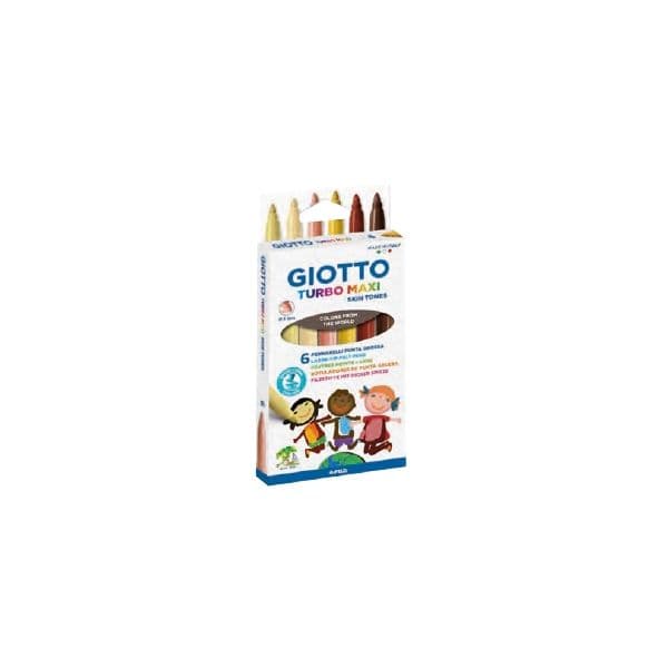 Giotto Marcadores Skin Tones / Tons de Pele Turbo Maxi 6 un.