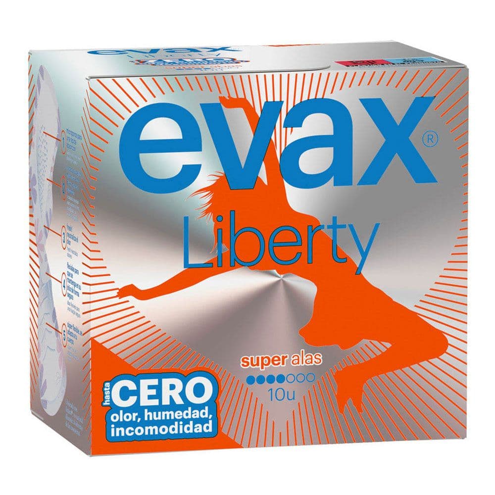Evax Liberty Super com Alas Pensos Higiénicos 10 Unidades