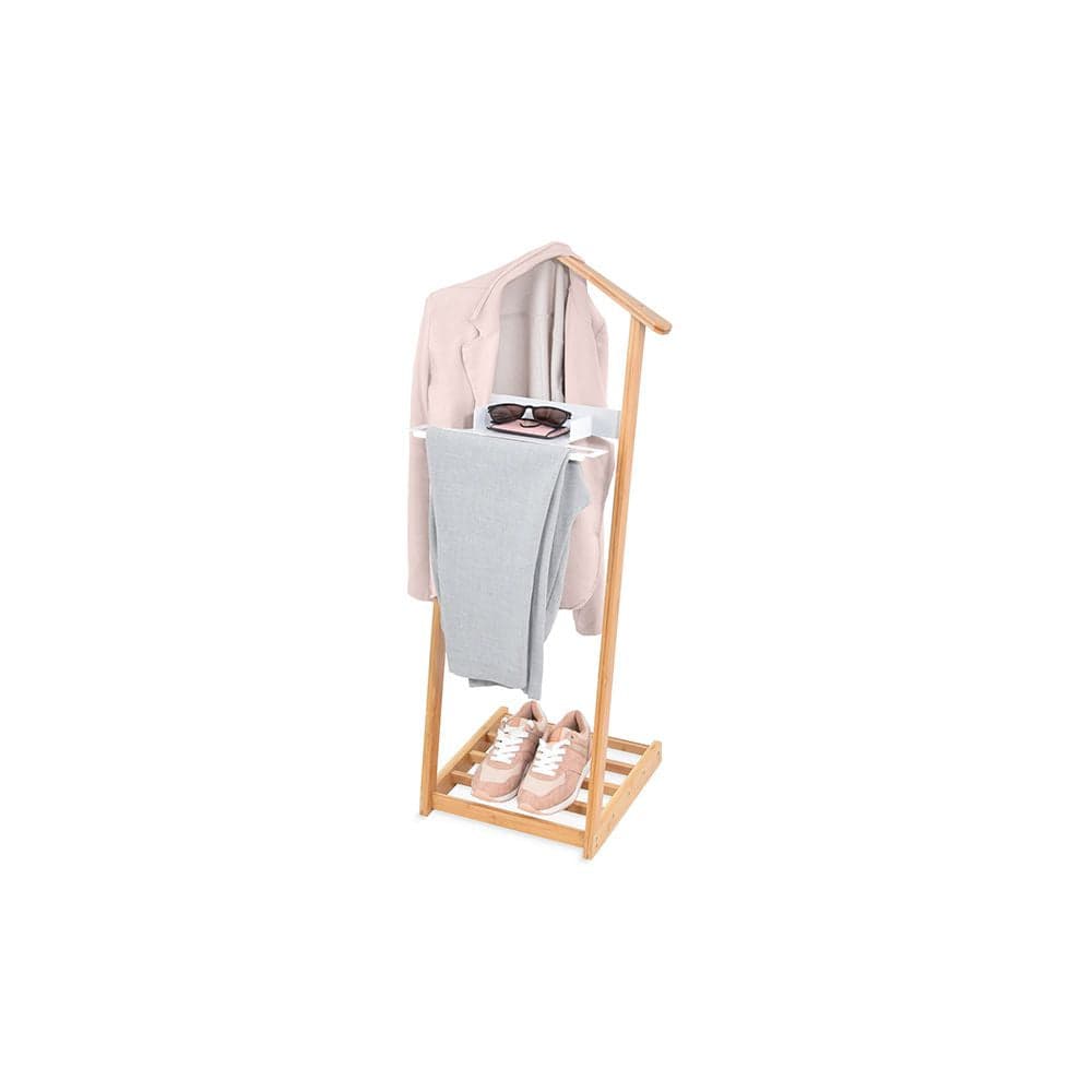 CABIDE BAMBU COM PRATELEIRA PARA SAPATOS 43,5X34X102CM