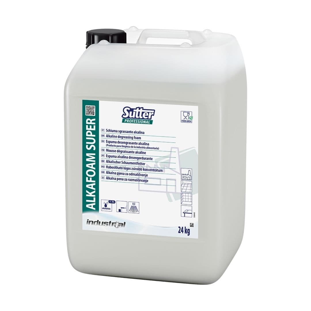 Sutter Alkafoam Super - Espuma alcalina desengordurante para indústria alimentar HACCP 24kg