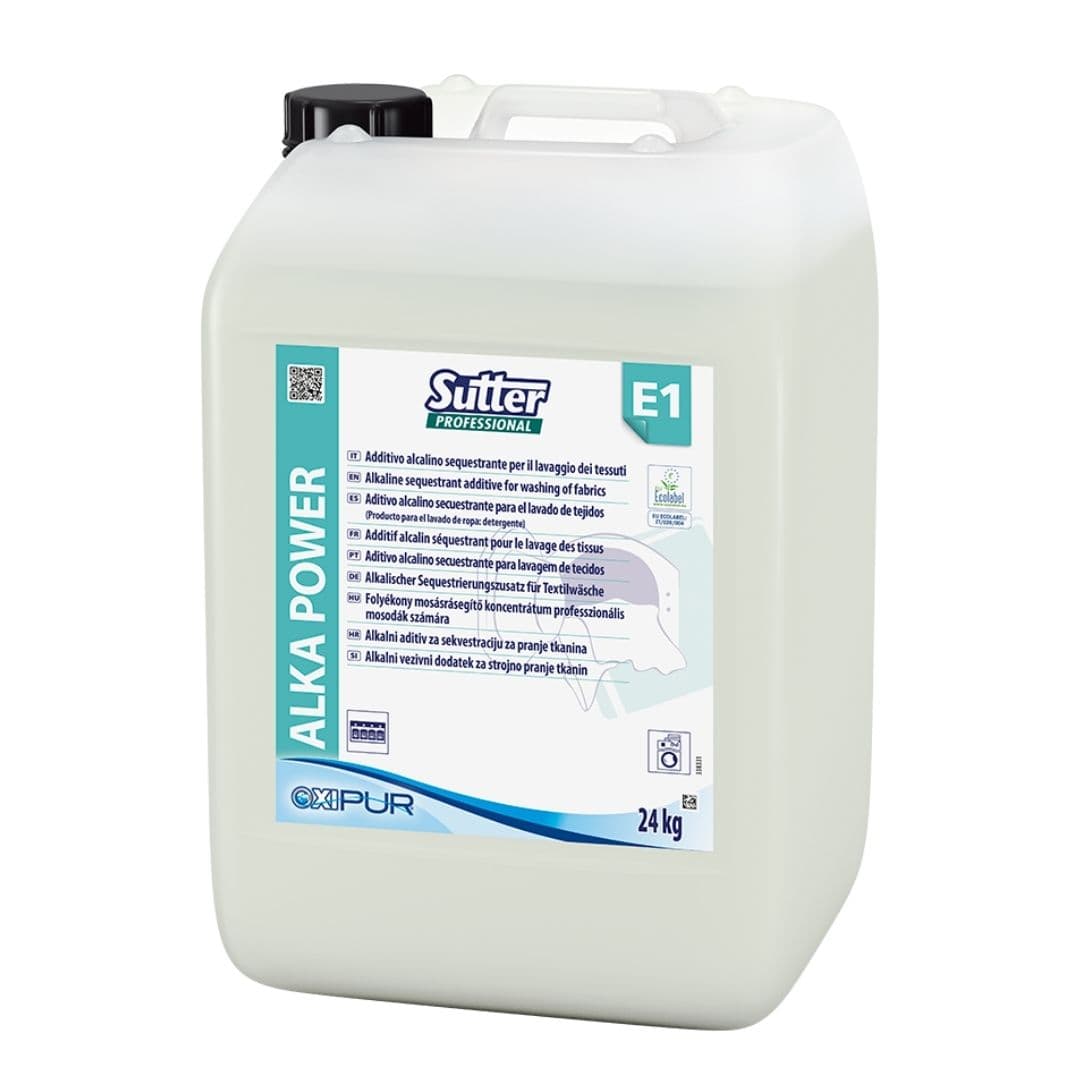 Sutter Alka Power - Aditivo alcalino sequestrante para lavagem automática de roupa 24kg