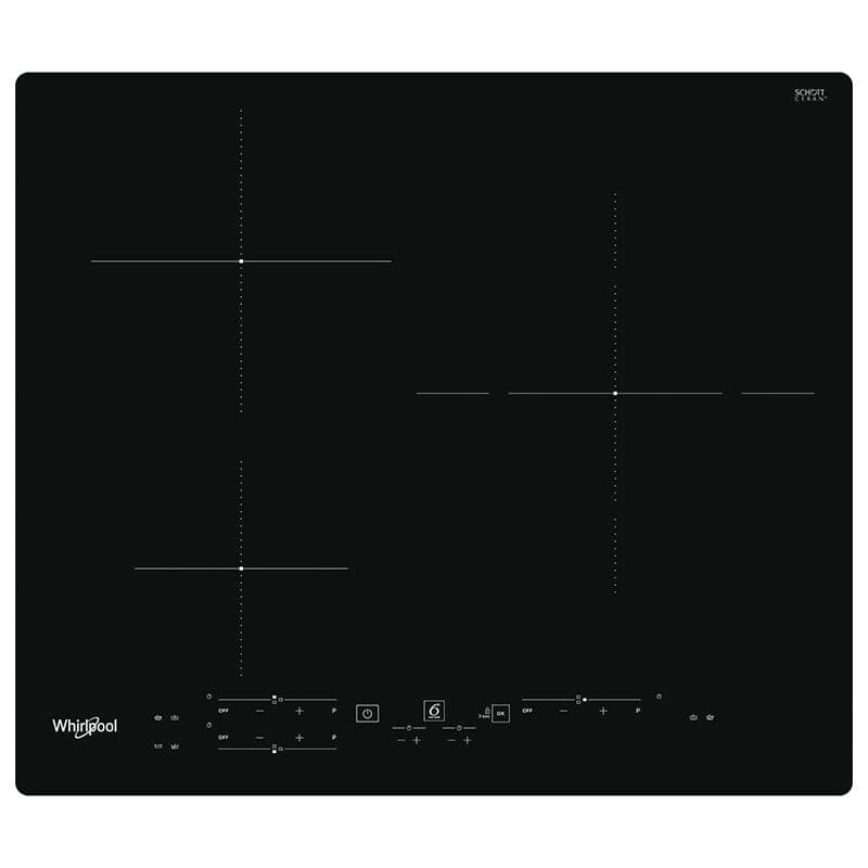 Placa de Indução Whirlpool WSB7560NE 7200W 3 Zonas 60cm