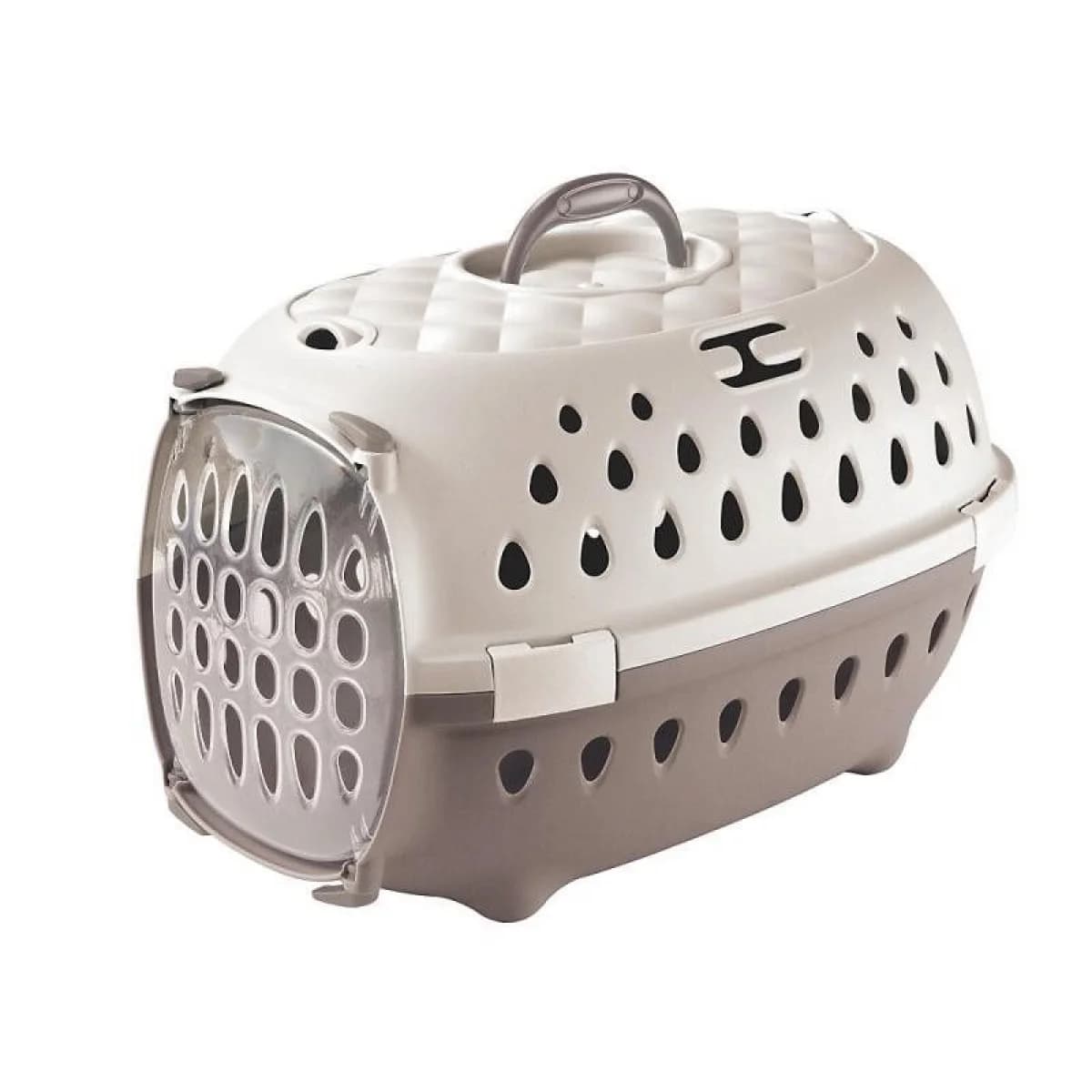 Transportadora "travel Chic" (caqui/Branco) 50x34x32