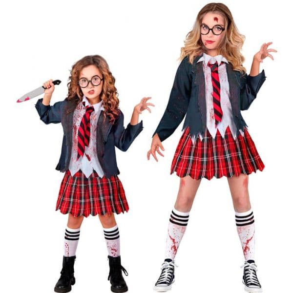 Widmann Fato Menina Colegial Zombie - 4-5 Anos - 360027505
