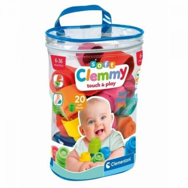 Clementoni Baby Mochila com 20 Blocos Clemmy