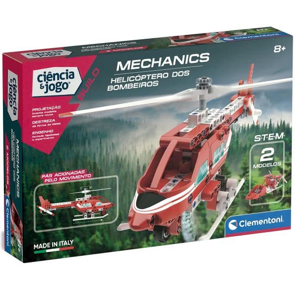 Clementoni Ciência & Jogo Laboratório De Mecânica - Helicóptero De Bombeiros - 67780