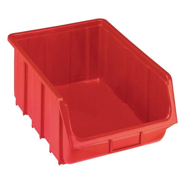 Kaiser+Kraft Caixa de Armazenagem à Vista em Polipropileno, Cxlxa 505 X 333 X 187 mm, Vermelho, Embalagem com 4 Unidades Vermelho