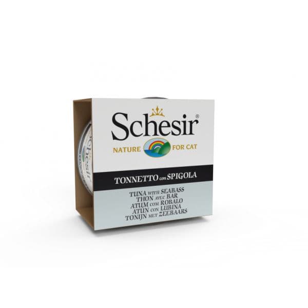 Ração Húmida Schesir Nature Tuna & Sea Bass Wet Cat 85g
