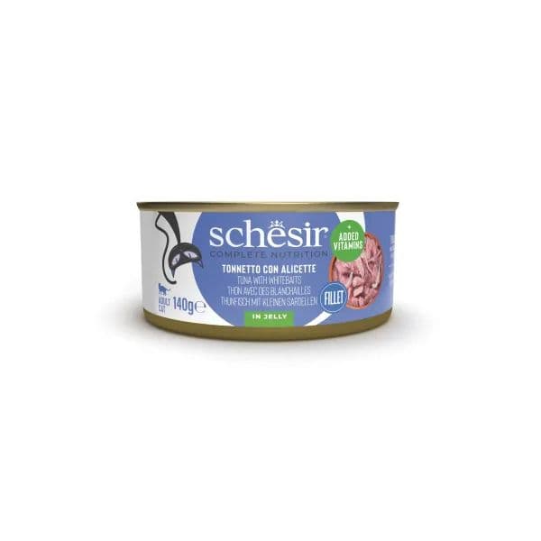 Ração Húmida Schesir Gato Atum e Anchovas ou Sardinha 140g Adulto