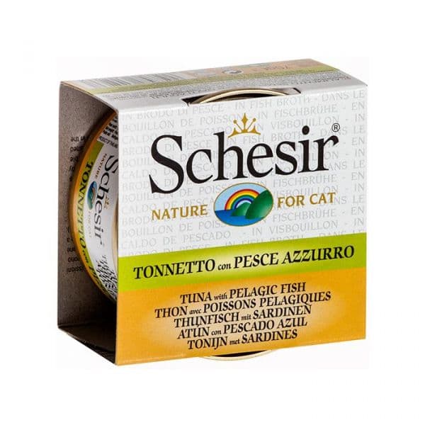 Ração Húmida Schesir Nature Tuna & Pelagic Fish Wet Cat 70g