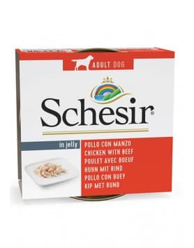 Ração Húmida Schesir Nature Chicken & Beef Wet Dog 150g
