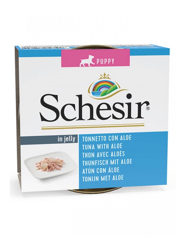 Ração Húmida Schesir Nature Puppy Tuna & Aloe Wet Dog 150g