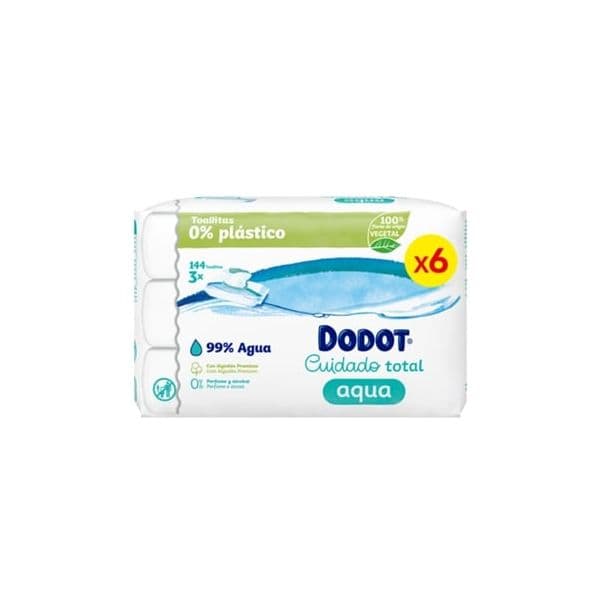 Dodot Toalhitas Cuidado Total Aqua Pack (6x3x48) - 864 Unidades
