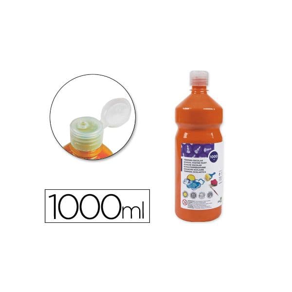 LiderPapel Guache 1000ml Laranja - TP25