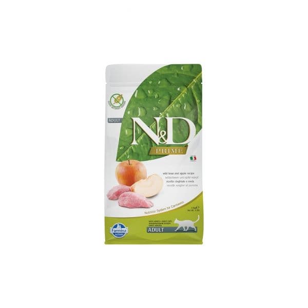 Farmina N&D Prime Adulto Javali & Maçã Cat 5Kg