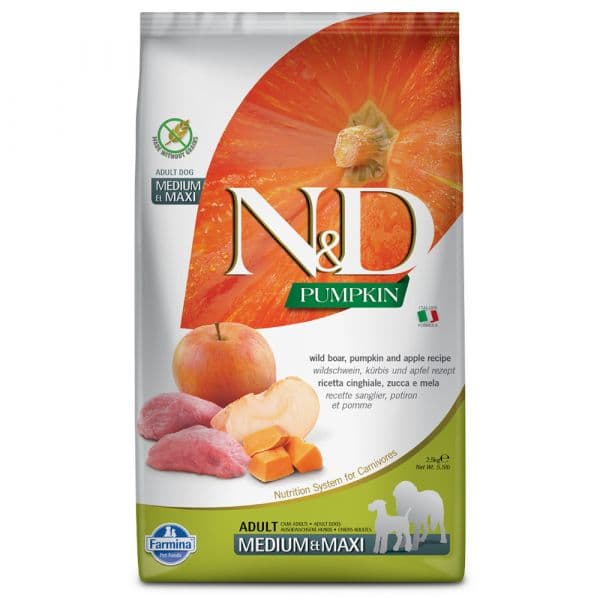 Farmina N&D Pumpkin Adulto Medium/maxi Javali & Maçã 2,5Kg