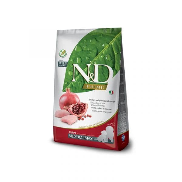 Farmina N&D Prime Puppy Medium/maxi Frango & Romã 12Kg
