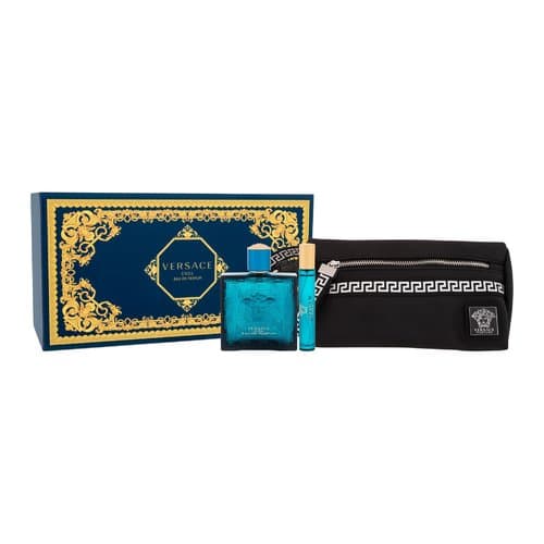 Versace Eros Pour Homme Eau de Parfum 100ml + Eau de Parfum Mini 10ml + Bolsa Coffret