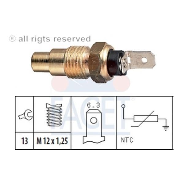 Facet 7.3078 - Sensor da temperatura do líquido de refrigeração - 8012510040829