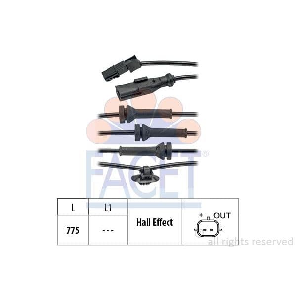 Facet Sensor, Rotações da Roda - 21.0055
