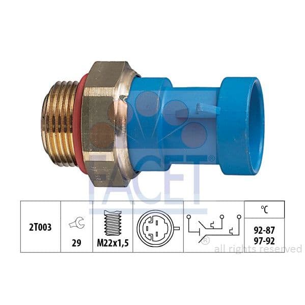 Facet Interruptor de Temperatura, Ventilador D - 7.5643