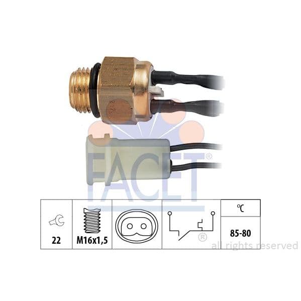 Facet Interruptor de Temperatura, Ventilador D - 7.5217