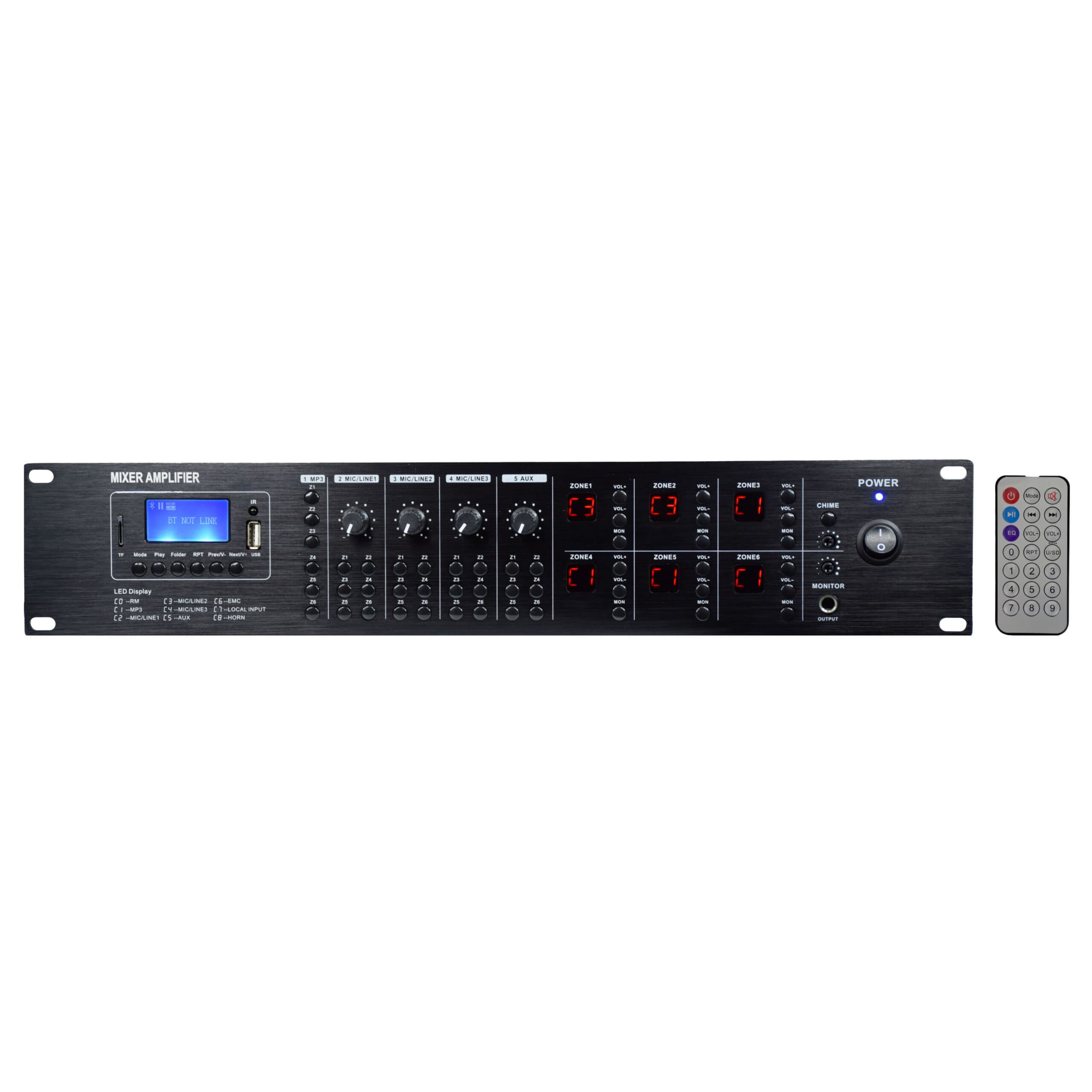Amplificador Audio 6x120W Matriz