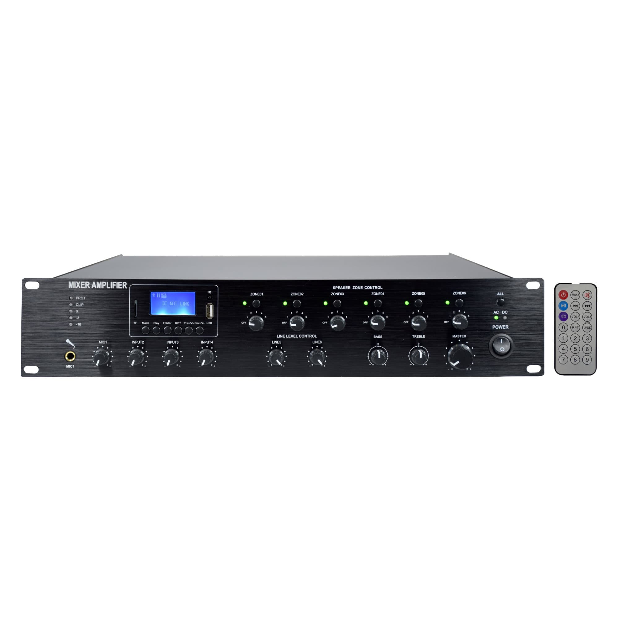 Amplificador Audio 100V 240W FM/USB/MP3 – 6 Zonas