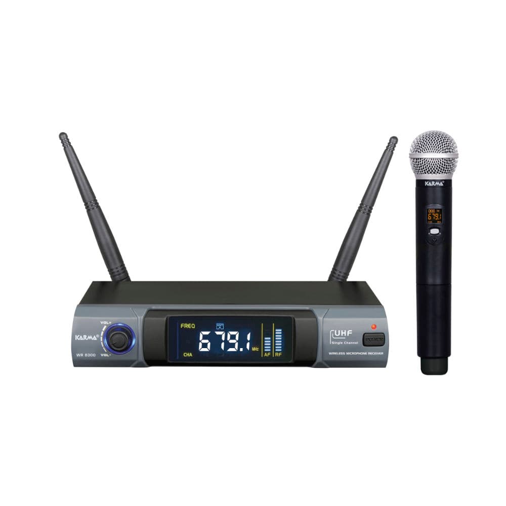 Microfone Cabeça sem Fios com Receptor UHF