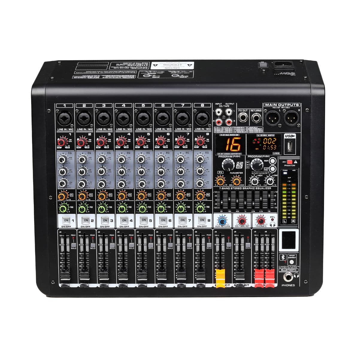 Mesa de Mistura com 10 Canais e DSP